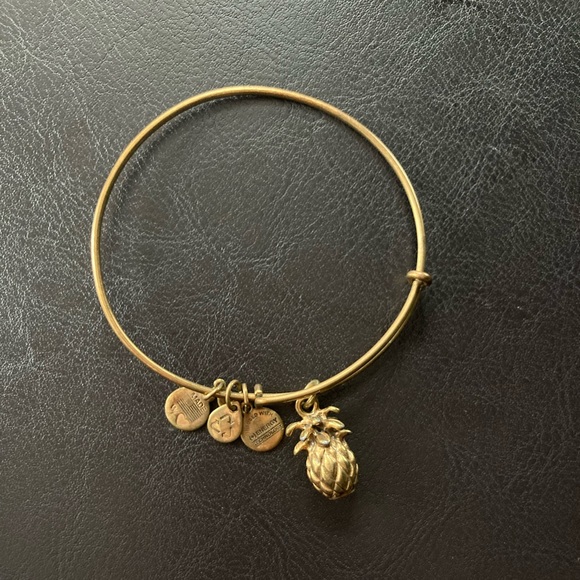 Alex and Ani Gold Pineapple Bangle Bracelet - Picture 4 of 6